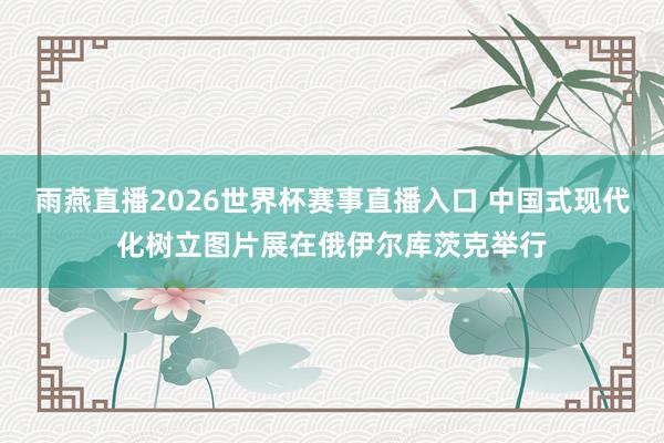 雨燕直播2026世界杯赛事直播入口 中国式现代化树立图片展在俄伊尔库茨克举行