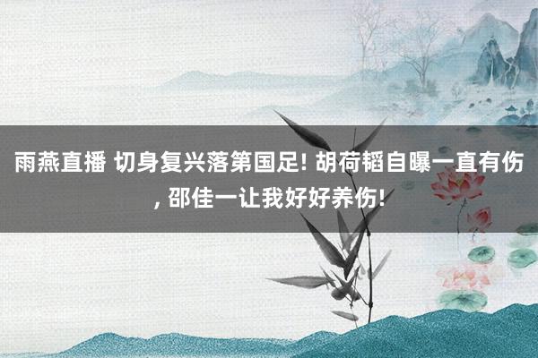 雨燕直播 切身复兴落第国足! 胡荷韬自曝一直有伤, 邵佳一让我好好养伤!