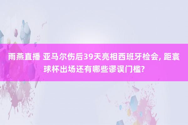 雨燕直播 亚马尔伤后39天亮相西班牙检会, 距寰球杯出场还有哪些谬误门槛?