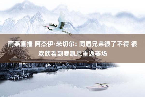 雨燕直播 阿杰伊·米切尔: 同届兄弟很了不得 很欢欣看到麦凯恩重返赛场