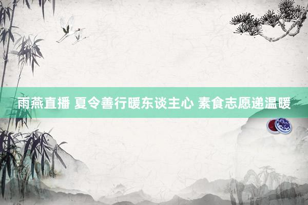 雨燕直播 夏令善行暖东谈主心 素食志愿递温暖