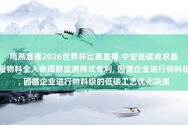 雨燕直播2026世界杯比赛直播 中宏低碳肯求基于能碳属性镶嵌的工程物料全人命周期监测样式专利, 因循企业进行物料级的低碳工艺优化决策