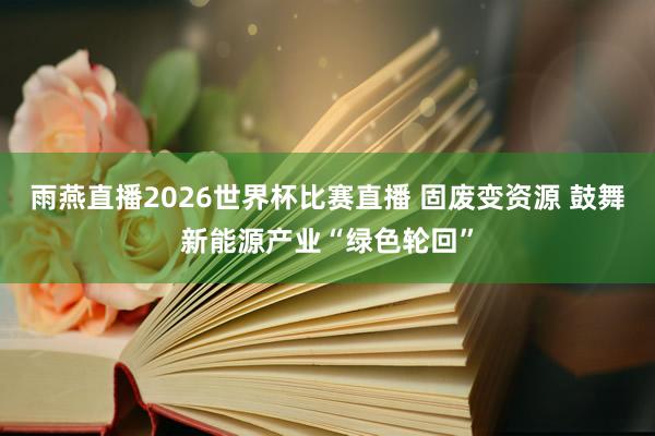 雨燕直播2026世界杯比赛直播 固废变资源 鼓舞新能源产业“绿色轮回”