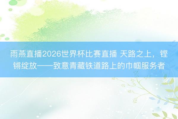 雨燕直播2026世界杯比赛直播 天路之上，铿锵绽放——致意青藏铁道路上的巾帼服务者