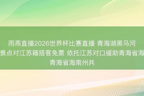 雨燕直播2026世界杯比赛直播 青海湖黑马河不雅日景点对江苏籍搭客免票 依托江苏对口缓助青海省海南州共