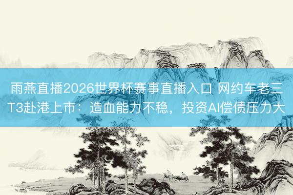 雨燕直播2026世界杯赛事直播入口 网约车老三T3赴港上市：造血能力不稳，投资AI偿债压力大